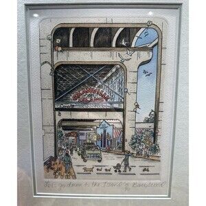 Barb Wood Limited Print False Creek's Corner Store Entrance to Granville island